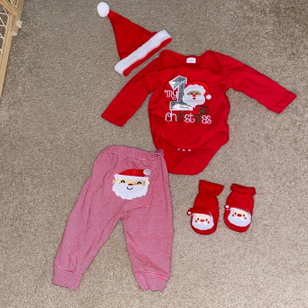 4 piece Christmas outfit for boy or girl